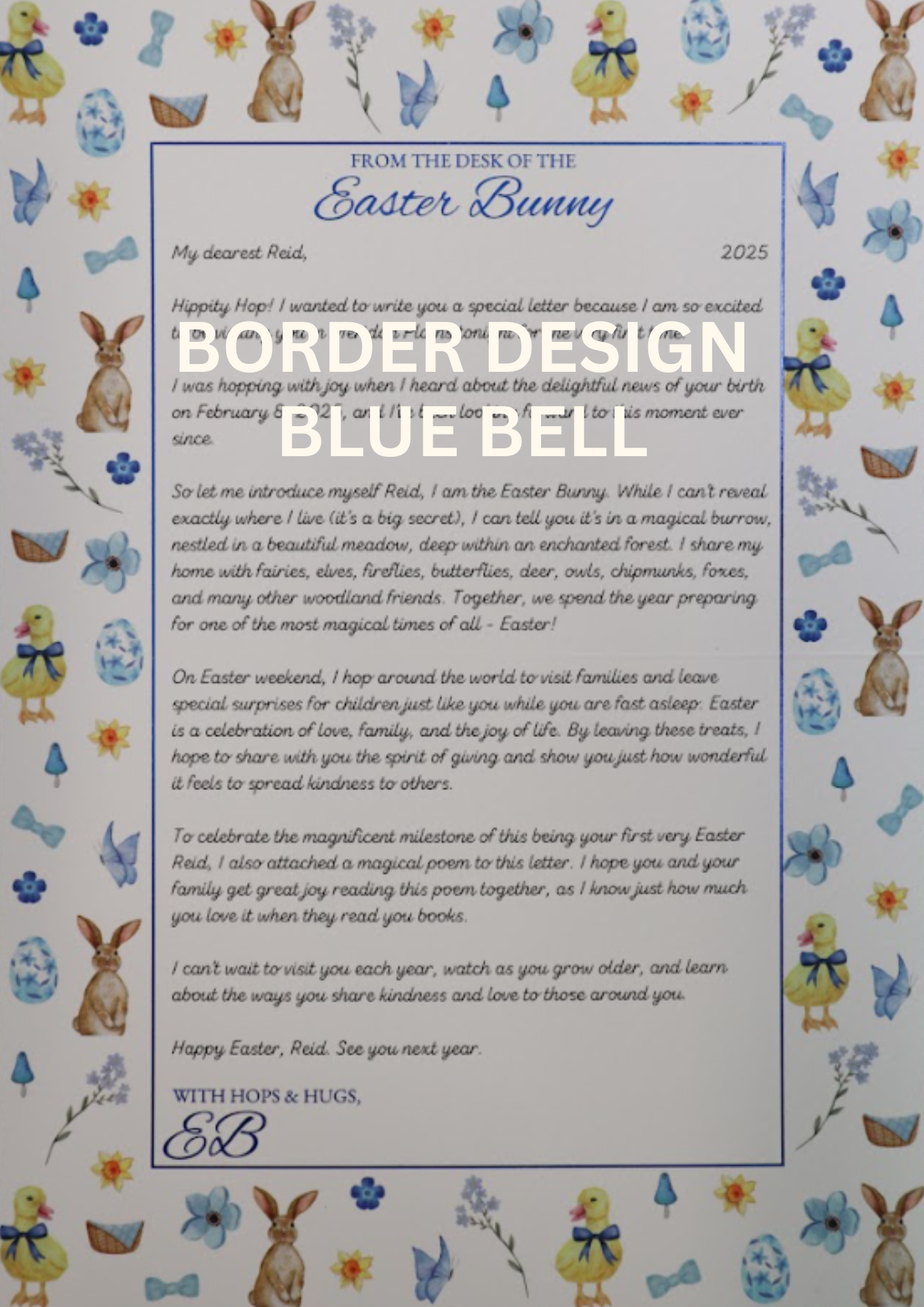Personalised Easter Bunny Letter - Family
