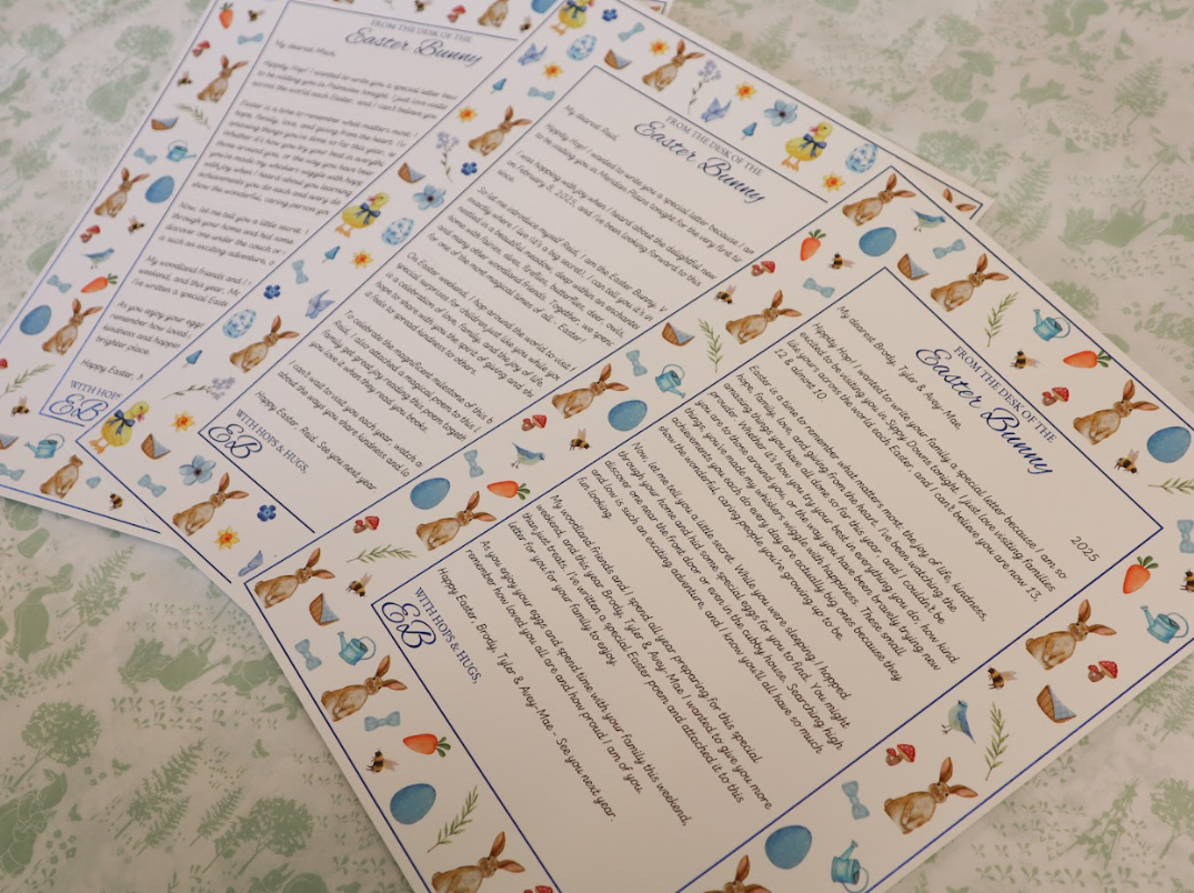 Personalised Easter Bunny Letter - Family
